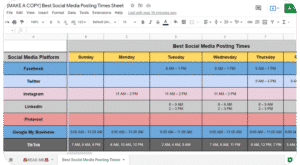 best posting times sheet